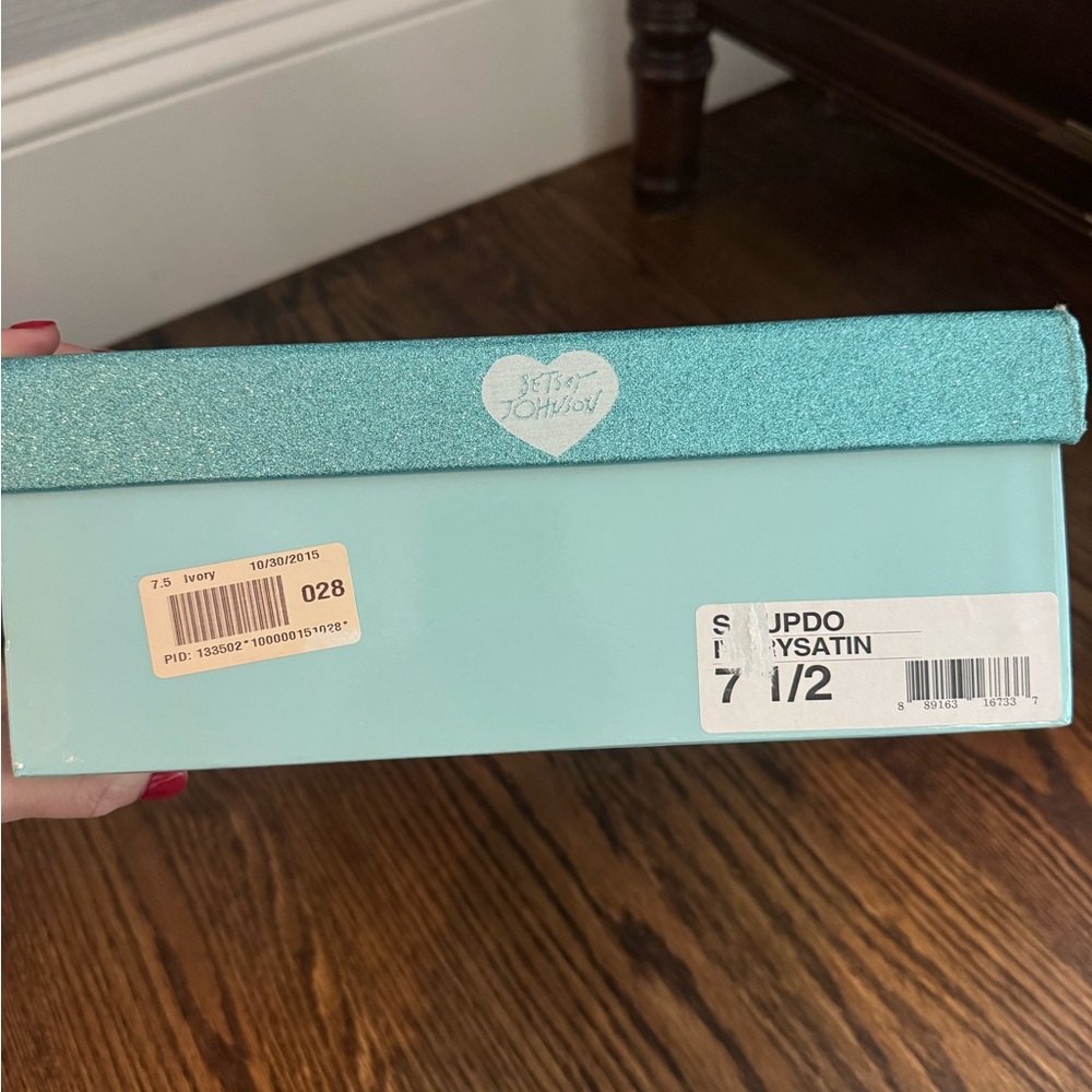 Never Worn Vintage Betsey Johnson Blue Updo Heels - Picture 2 of 8